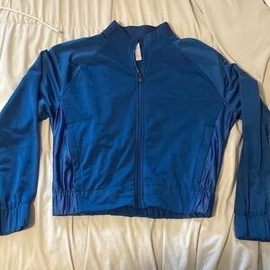 Adidas blu zip up jacket // size medium